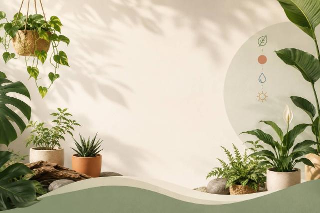 Feuilles jaunies avec nervures vertes sur une plante en pot